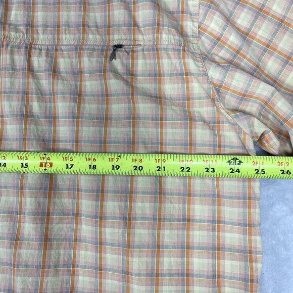 Simms Shirt Mens XLarge Orange Plaid Cor3 Short Sleeve Fishing - Picture 3 of 11